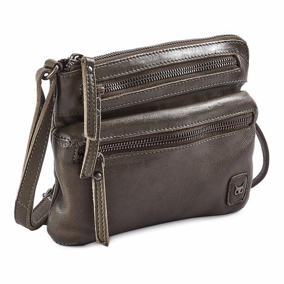 Small Crossbody Sling Bag Real Leather Purse Crossover Trendy ;) - Picture 1 of 7